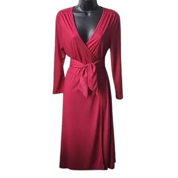 banana republic red wrap dress Banana Republic | Dresses | Banana Republic True Wrap Dress Size M Euc